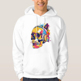 Levendige schedelslagen hoodie