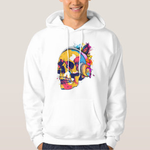 Levendige schedelslagen hoodie