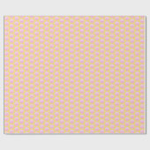 Levendige schelp (geel en roze) inpakpapier (Vlak)