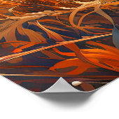 Levendige Schilderachtig Prairie Illustratie Poster (Hoek)