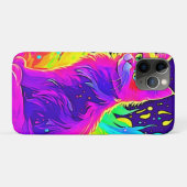 Levendige Schildering van Kat in Vlammen Case-Mate iPhone Case (Achterkant (horizontaal))