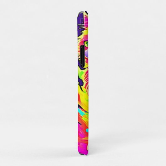 Levendige Schildering van Kat in Vlammen Case-Mate iPhone Case (Achterkant/rechts)