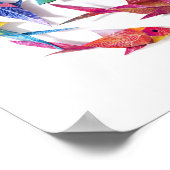 Levendige School van Origami Vis Patroon Poster (Hoek)