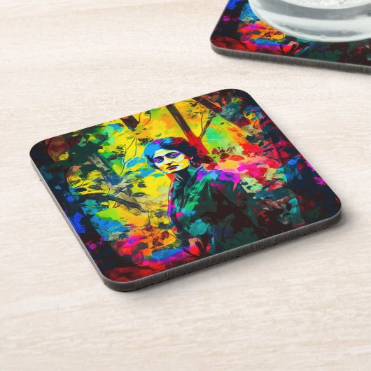 Levendige schoonheid bier onderzetter (Linkerzijde)