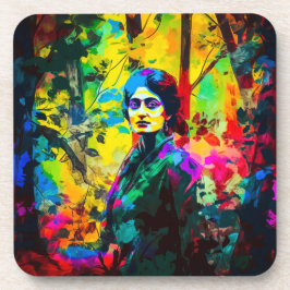 Levendige schoonheid bier onderzetter