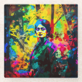 Levendige schoonheid glazen onderzetter