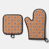 Levendige Schoonheid Ovenwant & Pannenlap Set (Voorkant)