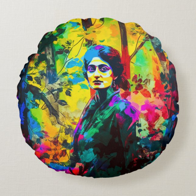 Levendige schoonheid rond kussen (Voorkant)