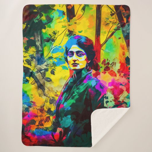 Levendige schoonheid sherpa deken (Voorkant)