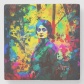 Levendige schoonheid stenen onderzetter (Voorkant)