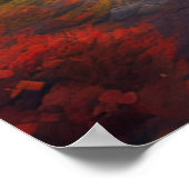 Levendige schoonheid van het Azure Lake Poster (Hoek)