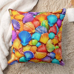 Levendige Seashell Symphony Art Kussen