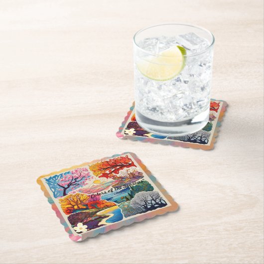 "Levendige seizoenskleuren" Kartonnen Onderzetters (Insitu)