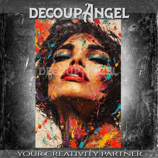 Levendige Sensuele Vrouw Pop Art - Vert Decoupage Tissuepapier