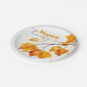 Levendige serene Herfst Maple verlaat Thanksgiving Papieren Bordje (Gekanteld)