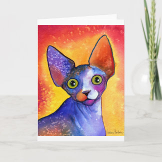 Levendige sfynx cat 3 schilderij kaart