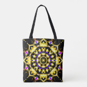 Levendige Sierlijke Mandala Ontwerp Tote Bag (Achterkant)