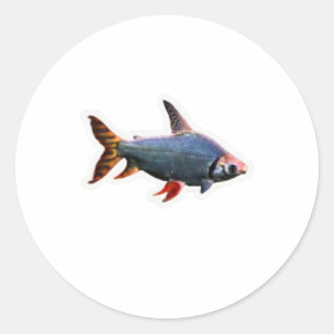 Levendige Siervissen Kunst - Mooie Tropische A Ronde Sticker