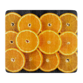 Levendige Sinaasappel gesneden citrusvruchten Mode Snijplank