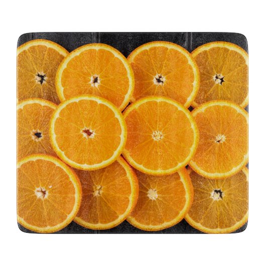 Levendige Sinaasappel gesneden citrusvruchten Mode Snijplank (Voorkant)