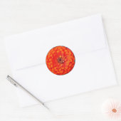 Levendige Sinaasappel Zinnia Bloemen Stickers / ze (Envelop)