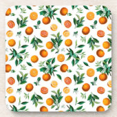 Levendige Sinaasappels Cork Onderzetter | Onderzet (Voorkant)