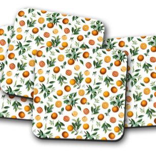 Levendige Sinaasappels Cork Onderzetter   Onderzet