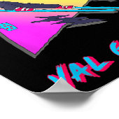 Levendige ski-kunstwerk Val Gardena Ski Skier Poster (Hoek)
