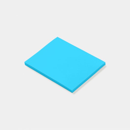Levendige Sky Blue effen kleur Post-it® Notes (Schuin)