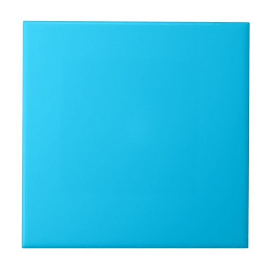 Levendige Sky Blue effen kleur Tegeltje (Voorkant)