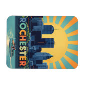 Levendige skyline van Rochester bij zonsondergang Magneet (Horizontaal)