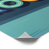 Levendige skyline van Rochester bij zonsondergang Poster (Hoek)