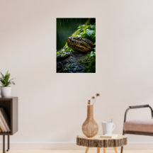 Levendige slang in regenwoud regen