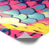 Levendige slang: Pop Art Snake Poster (Hoek)