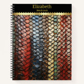 Levendige slangenhuid onthult kunst van natuur notitieboek (Voorkant)