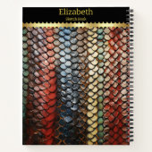 Levendige slangenhuid onthult kunst van natuur notitieboek (Achterkant)