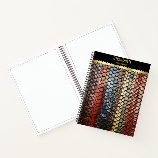 Levendige slangenhuid onthult kunst van natuur notitieboek (Binnen)