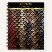 Levendige slangenhuidpatronen in natuur notitieboek (Voorkant)