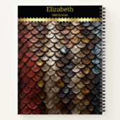 Levendige slangenhuidpatronen in natuur notitieboek (Achterkant)