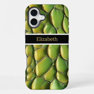 Levendige slangenhuidpatronen in zonlicht iPhone 16 plus hoesje