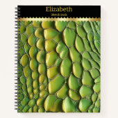 Levendige slangenhuidpatronen in zonlicht notitieboek (Voorkant)