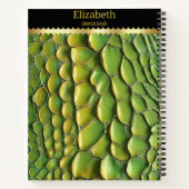 Levendige slangenhuidpatronen in zonlicht notitieboek (Achterkant)