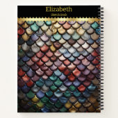 Levendige slangenhuidschubben in de natuur notitieboek (Achterkant)