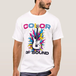 Levendige snaren: Gitaar kleur explosie T-shirt