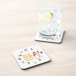 Levendige Snowman-kerstwaanzinnige visie Bier Onderzetter