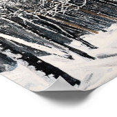 Levendige Snowy Forest Winter Scene Poster Wall Ar (Hoek)
