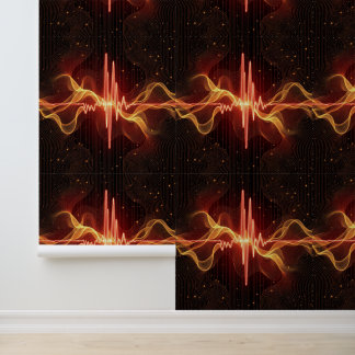 Levendige SoundWave Energy Art Behang