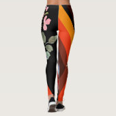 Levendige " Spark" Legins in een Multi Flowers Leggings (Achterkant)