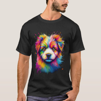 Levendige Spat Hond T-shirt