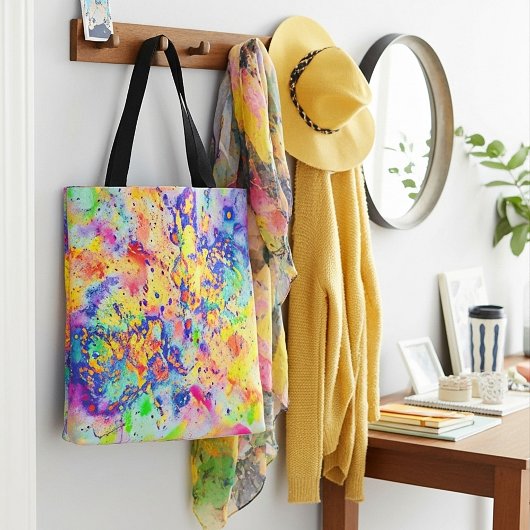 Levendige spatten tote bag